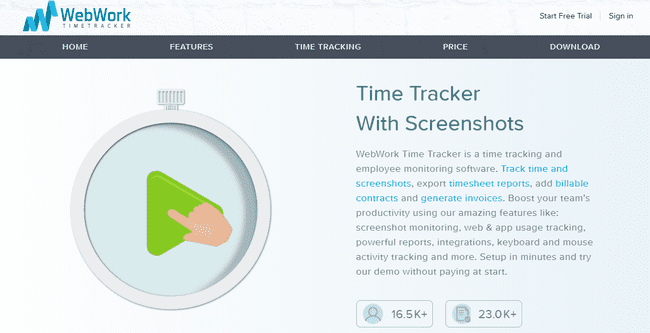 Best time tracking app for Windows WebWork