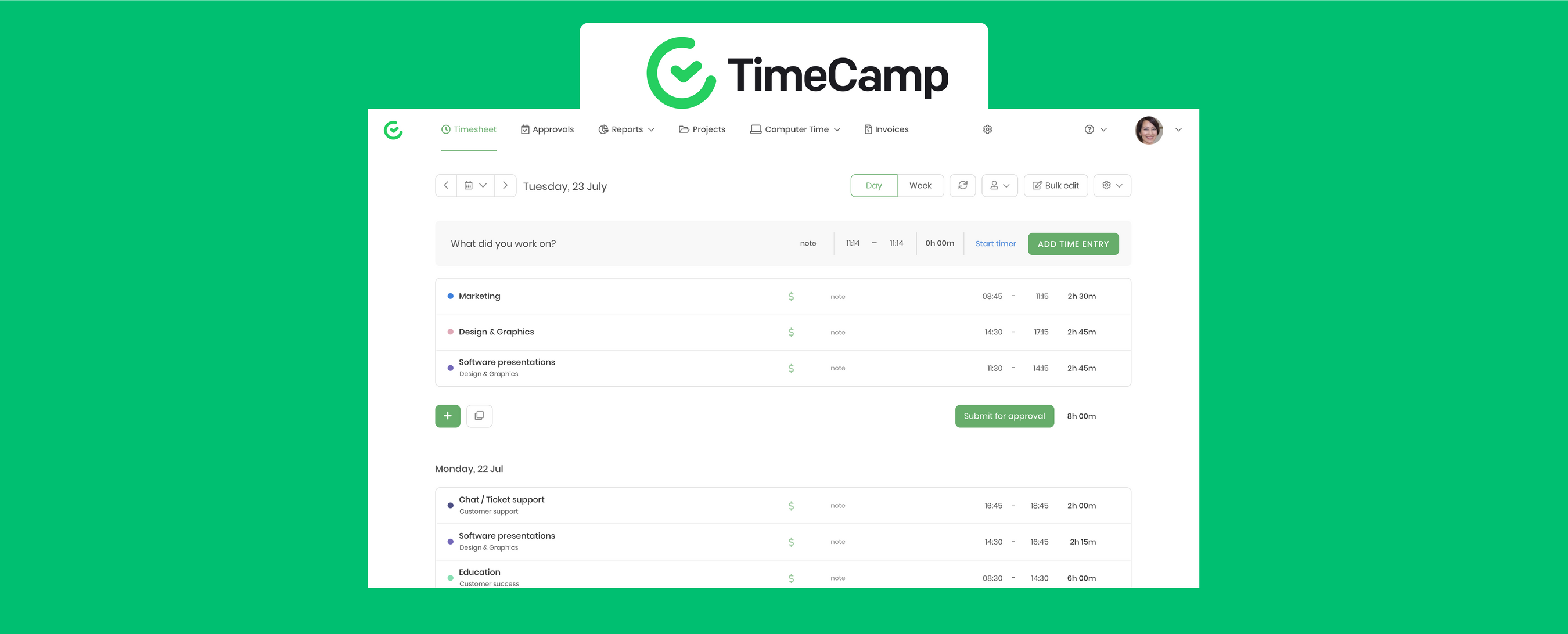 timecamp setup automatic time tracking