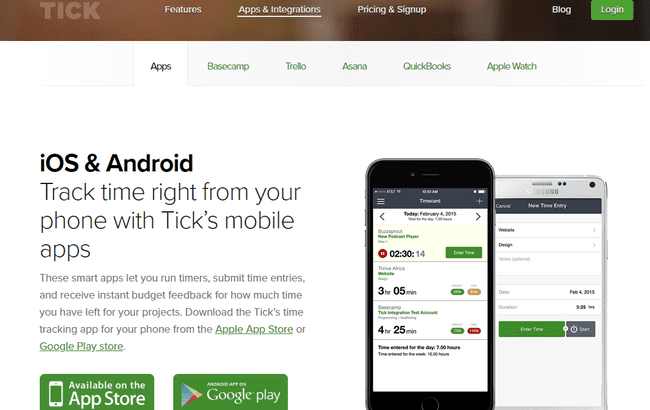 tick time tracking app review